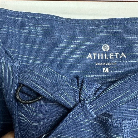 Athleta Striated Revelation Tight Blue Striped Leggings - Picture 5 of 7